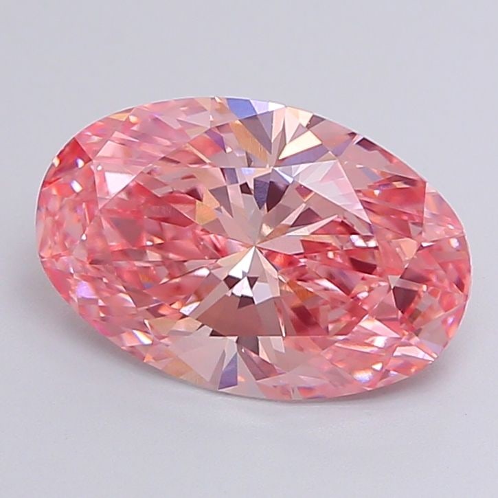 Loose Diamond - OVAL 4.0ct Fancy Vivid Pink VS1: Loose Diamond - OVAL 4.0ct Fancy Vivid Pink VS1 Source: This is a real non-mined Diamond that has been grown in a lab Shape: OVAL Carats: 4.0 Color: Fancy Vivid Pink Certification: IGI Video: