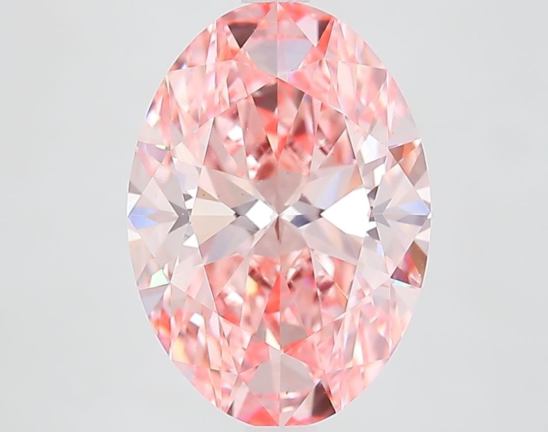 Loose Diamond - OVAL 3.99ct Fancy Vivid Pink VS1: Loose Diamond - OVAL 3.99ct Fancy Vivid Pink VS1 Source: This is a real non-mined Diamond that has been grown in a lab Shape: OVAL Carats: 3.99 Color: Fancy Vivid Pink Certification: IGI Video: