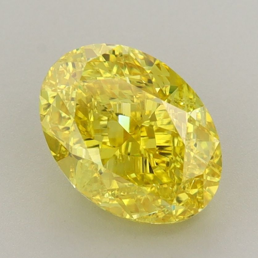 Loose Diamond - OVAL 2.6ct Fancy Vivid Yellow VS2: Loose Diamond - OVAL 2.6ct Fancy Vivid Yellow VS2 Source: This is a real non-mined Diamond that has been grown in a lab Shape: OVAL Carats: 2.6 Color: Fancy Vivid Yellow Certification: IGI Video:
