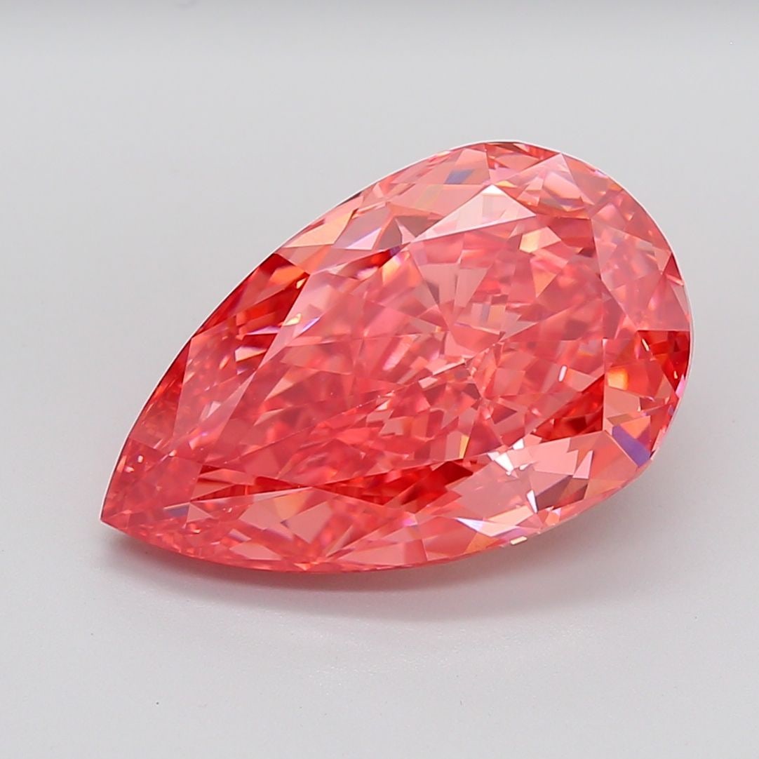 Loose Diamond - PEAR 10.76ct Fancy Vivid Orangey Pink VS1 (1 of 1)