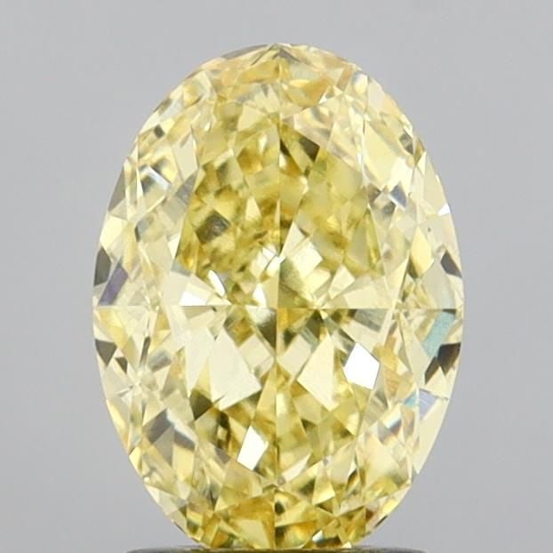 Loose Diamond - OVAL 2.02ct Fancy Intense Yellow VVS2: Loose Diamond - OVAL 2.02ct Fancy Intense Yellow VVS2 Source: This is a real non-mined Diamond that has been grown in a lab Shape: OVAL Carats: 2.02 Color: Fancy Intense Yellow Certification: IGI Vide