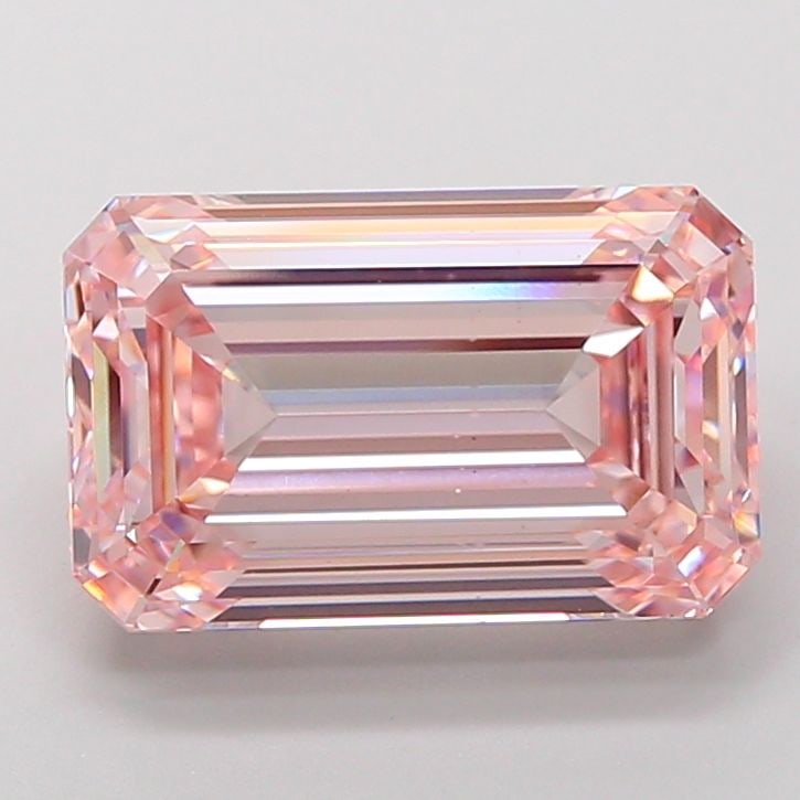 Loose Diamond - EMERALD 8.04ct Fancy Pink VS2: Loose Diamond - EMERALD 8.04ct Fancy Pink VS2 Source: This is a real non-mined Diamond that has been grown in a lab Shape: EMERALD Carats: 8.04 Color: Fancy Pink Certification: IGI Video: