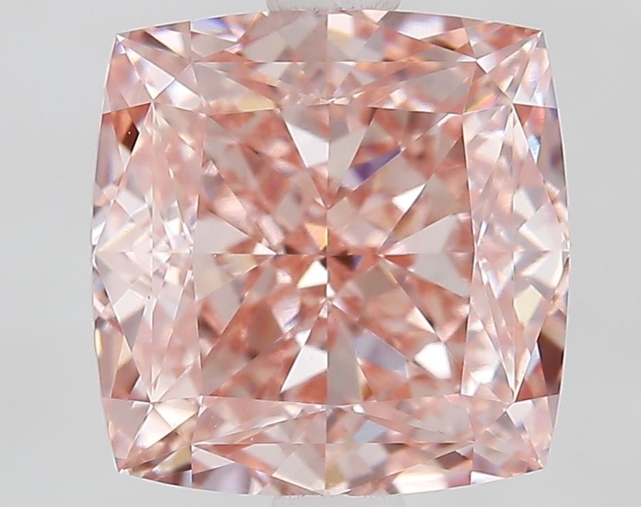 Loose Diamond - CUSHION MODIFIED 3.1ct Fancy Vivid Pink VS1: Loose Diamond - CUSHION MODIFIED 3.1ct Fancy Vivid Pink VS1 Source: This is a real non-mined Diamond that has been grown in a lab Shape: CUSHION MODIFIED Carats: 3.1 Color: Fancy Vivid Pink Certificat