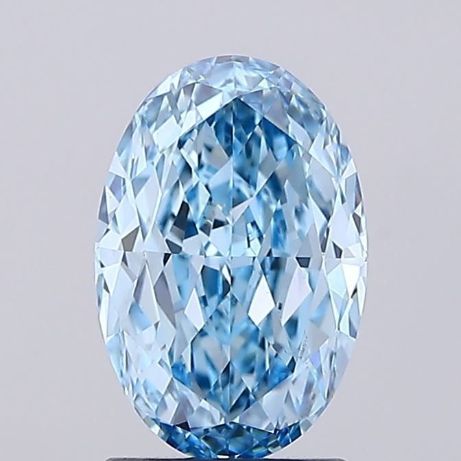 Loose Diamond - OVAL 2.08ct Fancy Vivid Blue VVS2: Loose Diamond - OVAL 2.08ct Fancy Vivid Blue VVS2 Source: This is a real non-mined Diamond that has been grown in a lab Shape: OVAL Carats: 2.08 Color: Fancy Vivid Blue Certification: IGI Video: