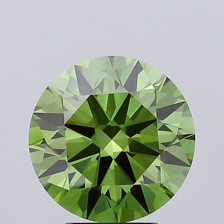Ideal Loose Diamond - ROUND 3.57ct Fancy Vivid Green VS1: Ideal Loose Diamond - ROUND 3.57ct Fancy Vivid Green VS1 Source: This is a real non-mined Diamond that has been grown in a lab Shape: ROUND Carats: 3.57 Color: Fancy Vivid Green Certification: IGI Vid