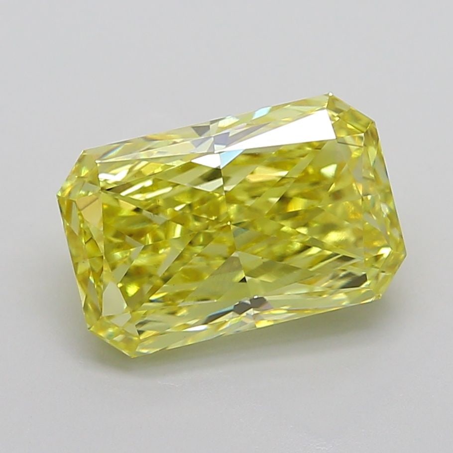 Loose Diamond - RADIANT 5.25ct Fancy Intense Yellow VS2: Loose Diamond - RADIANT 5.25ct Fancy Intense Yellow VS2 Source: This is a real non-mined Diamond that has been grown in a lab Shape: RADIANT Carats: 5.25 Color: Fancy Intense Yellow Certification: IGI