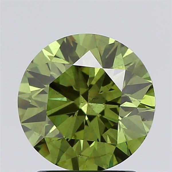 Ideal Loose Diamond - ROUND 1.65ct Fancy Vivid Green SI1: Ideal Loose Diamond - ROUND 1.65ct Fancy Vivid Green SI1 Source: This is a real non-mined Diamond that has been grown in a lab Shape: ROUND Carats: 1.65 Color: Fancy Vivid Green Certification: IGI Vid