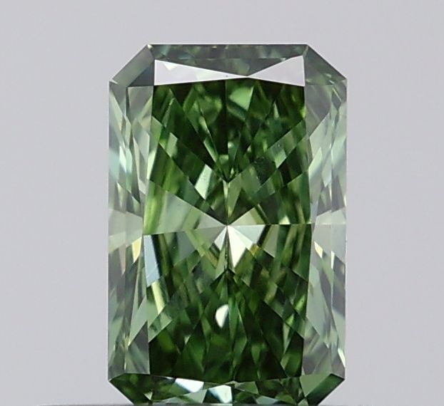 Loose Diamond - RADIANT 0.41ct Fancy Vivid Green VS1: Loose Diamond - RADIANT 0.41ct Fancy Vivid Green VS1 Source: This is a real non-mined Diamond that has been grown in a lab Shape: RADIANT Carats: 0.41 Color: Fancy Vivid Green Certification: IGI Video