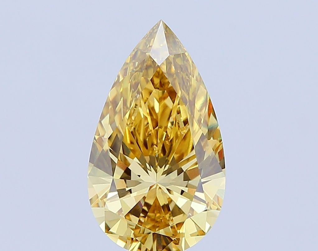 Loose Diamond - PEAR 5.61ct Fancy Intense Yellow VS1: Loose Diamond - PEAR 5.61ct Fancy Intense Yellow VS1 Source: This is a real non-mined Diamond that has been grown in a lab Shape: PEAR Carats: 5.61 Color: Fancy Intense Yellow Certification: IGI Video
