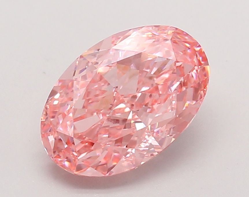 Loose Diamond - OVAL 2.5ct Fancy Vivid Pink VVS2: Loose Diamond - OVAL 2.5ct Fancy Vivid Pink VVS2 Source: This is a real non-mined Diamond that has been grown in a lab Shape: OVAL Carats: 2.5 Color: Fancy Vivid Pink Certification: IGI Video: