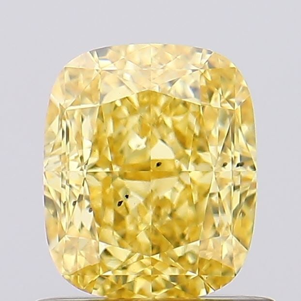 Loose Diamond - CUSHION MODIFIED 1.06ct Fancy Vivid Yellow VS2: Loose Diamond - CUSHION MODIFIED 1.06ct Fancy Vivid Yellow VS2 Source: This is a real non-mined Diamond that has been grown in a lab Shape: CUSHION MODIFIED Carats: 1.06 Color: Fancy Vivid Yellow Cert