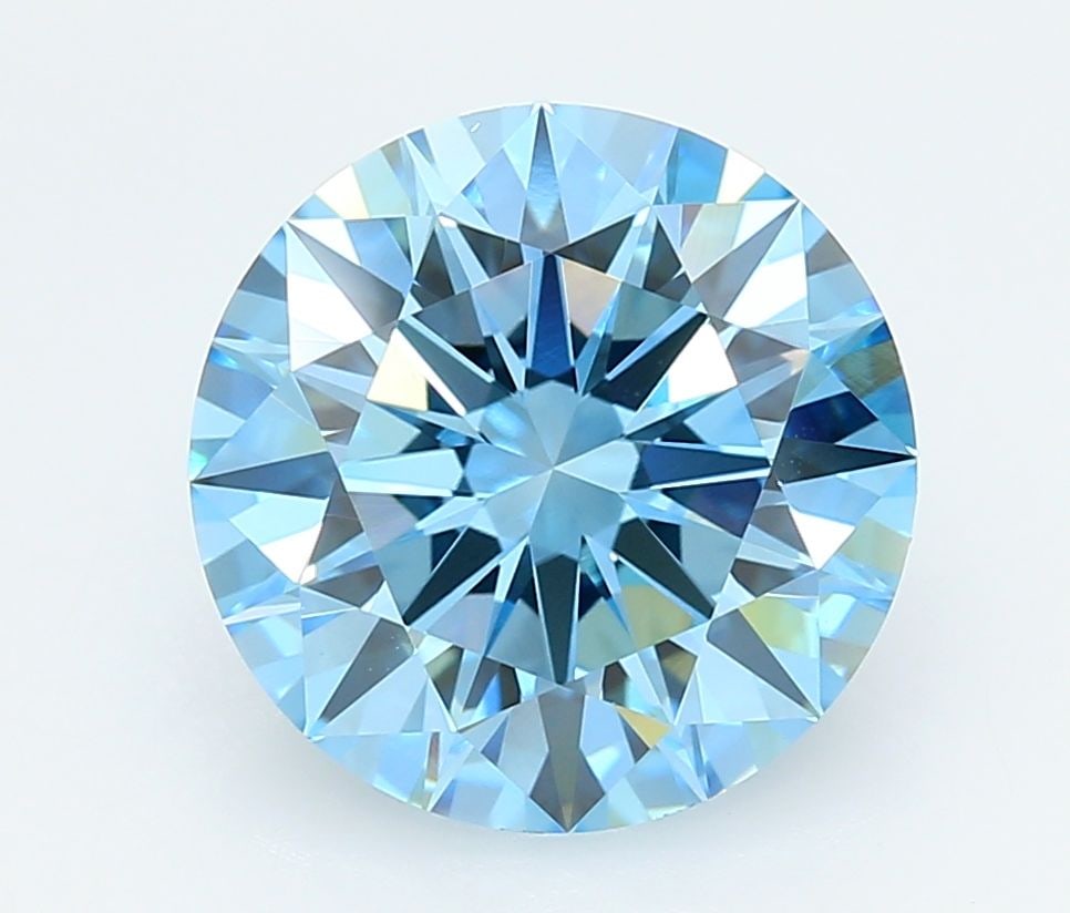 Ideal Loose Diamond - ROUND 5.04ct Fancy Vivid Blue VVS1: Ideal Loose Diamond - ROUND 5.04ct Fancy Vivid Blue VVS1 Source: This is a real non-mined Diamond that has been grown in a lab Shape: ROUND Carats: 5.04 Color: Fancy Vivid Blue Certification: IGI Vide