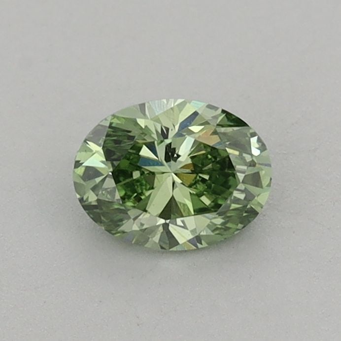 Loose Diamond - OVAL 0.46ct Fancy Vivid Green VS1: Loose Diamond - OVAL 0.46ct Fancy Vivid Green VS1 Source: This is a real non-mined Diamond that has been grown in a lab Shape: OVAL Carats: 0.46 Color: Fancy Vivid Green Certification: IGI Video: