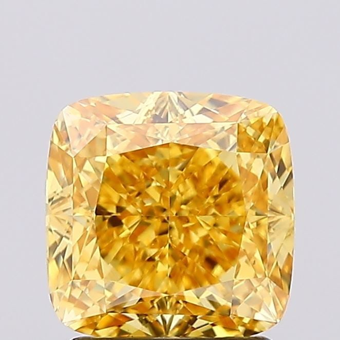 Loose Diamond - CUSHION MODIFIED 1.89ct Fancy Vivid Yellow VS1: Loose Diamond - CUSHION MODIFIED 1.89ct Fancy Vivid Yellow VS1 Source: This is a real non-mined Diamond that has been grown in a lab Shape: CUSHION MODIFIED Carats: 1.89 Color: Fancy Vivid Yellow Cert