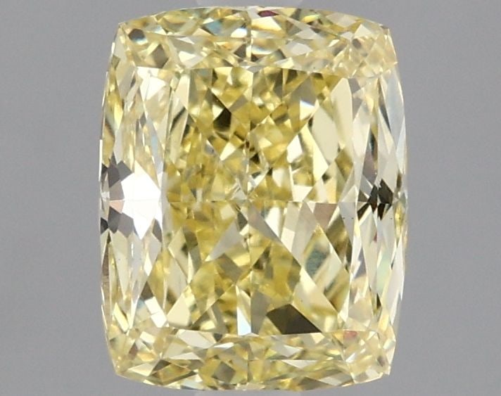 Loose Diamond - CUSHION MODIFIED 1.84ct Fancy Vivid Yellow VS1: Loose Diamond - CUSHION MODIFIED 1.84ct Fancy Vivid Yellow VS1 Source: This is a real non-mined Diamond that has been grown in a lab Shape: CUSHION MODIFIED Carats: 1.84 Color: Fancy Vivid Yellow