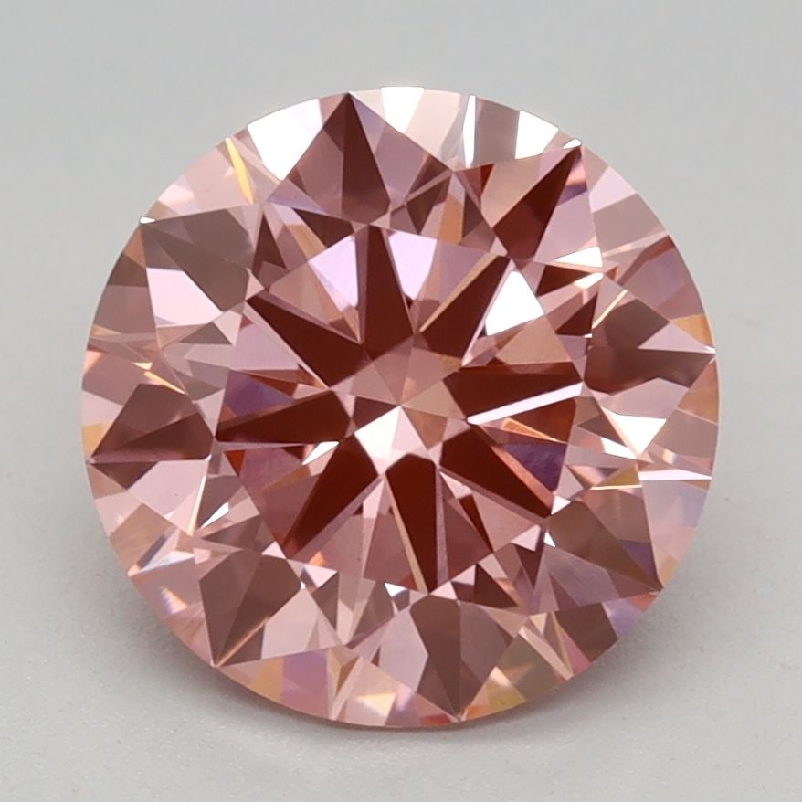 Ideal Loose Diamond - ROUND 2.06ct Fancy Vivid Pink VVS2: Ideal Loose Diamond - ROUND 2.06ct Fancy Vivid Pink VVS2 Source: This is a real non-mined Diamond that has been grown in a lab Shape: ROUND Carats: 2.06 Color: Fancy Vivid Pink Certification: IGI Vide