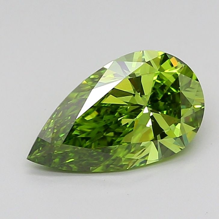 Loose Diamond - PEAR 1.63ct Fancy Vivid Green VS1: Loose Diamond - PEAR 1.63ct Fancy Vivid Green VS1 Source: This is a real non-mined Diamond that has been grown in a lab Shape: PEAR Carats: 1.63 Color: Fancy Vivid Green Certification: IGI Video: