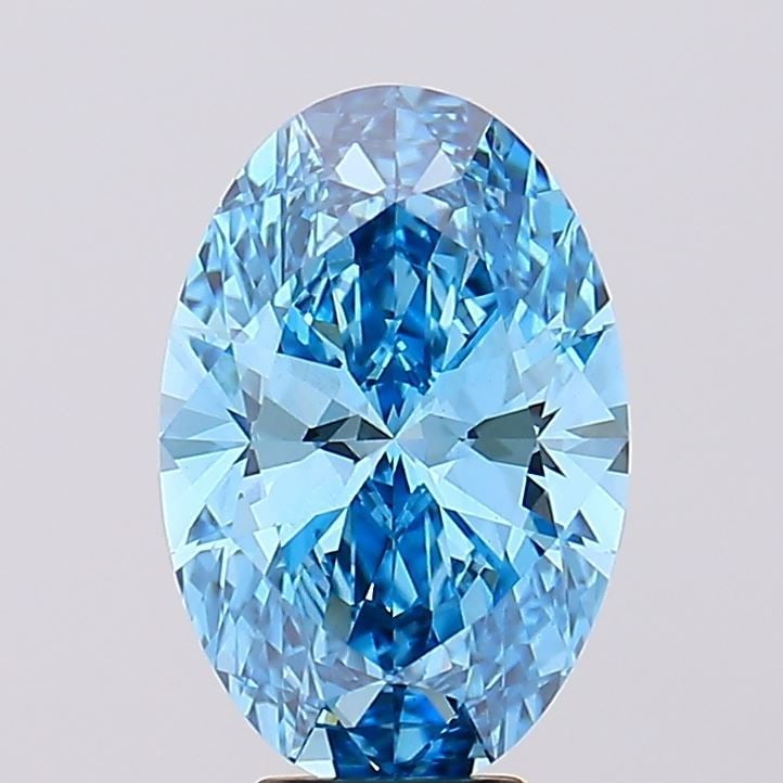 Loose Diamond - OVAL 4.69ct Fancy Vivid Blue VS1: Loose Diamond - OVAL 4.69ct Fancy Vivid Blue VS1 Source: This is a real non-mined Diamond that has been grown in a lab Shape: OVAL Carats: 4.69 Color: Fancy Vivid Blue Certification: IGI Video: