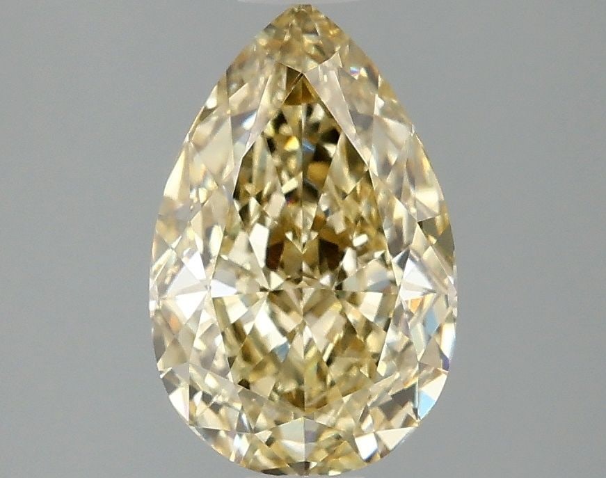 Loose Diamond - PEAR 2.11ct Fancy Intense Yellow VS1: Loose Diamond - PEAR 2.11ct Fancy Intense Yellow VS1 Source: This is a real non-mined Diamond that has been grown in a lab Shape: PEAR Carats: 2.11 Color: Fancy Intense Yellow Certification: IGI