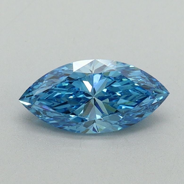 Loose Diamond - MARQUISE 0.61ct Fancy Vivid Blue VVS2: Loose Diamond - MARQUISE 0.61ct Fancy Vivid Blue VVS2 Source: This is a real non-mined Diamond that has been grown in a lab Shape: MARQUISE Carats: 0.61 Color: Fancy Vivid Blue Certification: IGI