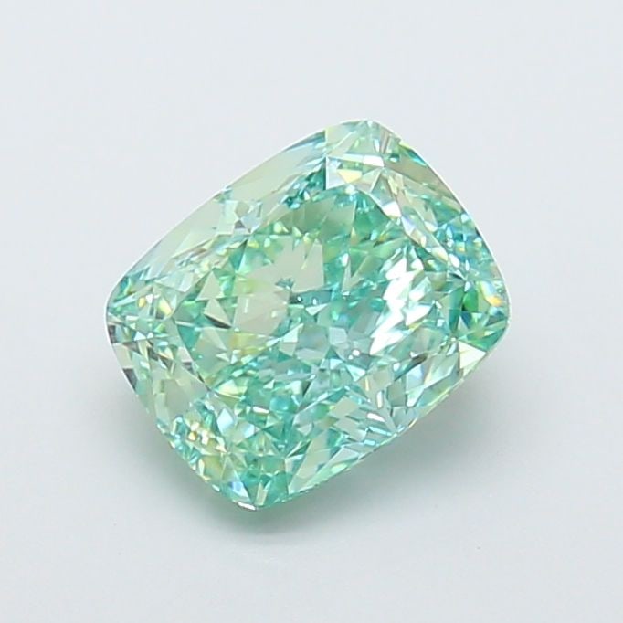 Loose Diamond - CUSHION MODIFIED 2.27ct Fancy Vivid Green IF: Loose Diamond - CUSHION MODIFIED 2.27ct Fancy Vivid Green IF Source: This is a real non-mined Diamond that has been grown in a lab Shape: CUSHION MODIFIED Carats: 2.27 Color: Fancy Vivid Green