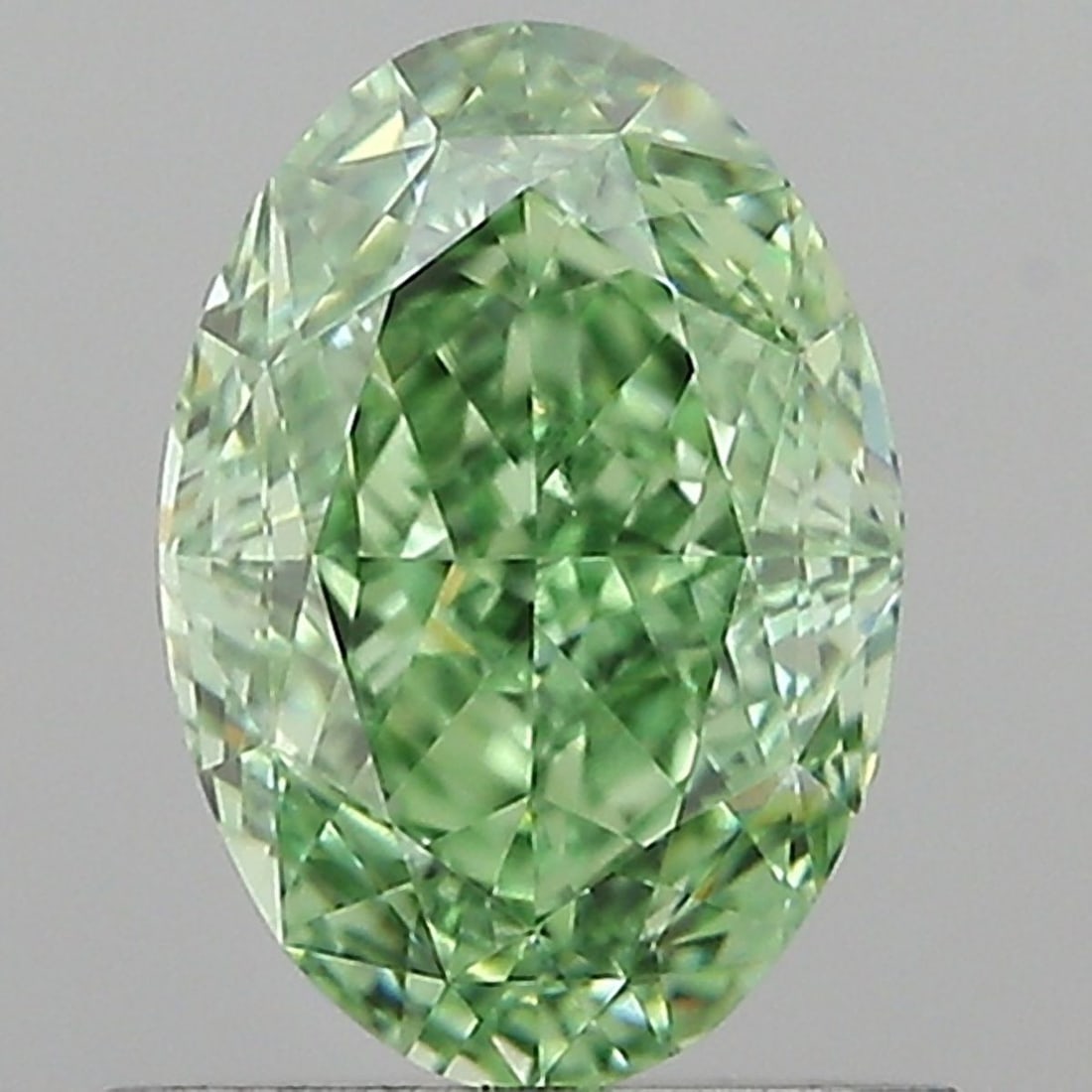 Loose Diamond - OVAL 1.01ct Fancy Vivid Green VVS1: Loose Diamond - OVAL 1.01ct Fancy Vivid Green VVS1 Source: This is a real non-mined Diamond that has been grown in a lab Shape: OVAL Carats: 1.01 Color: Fancy Vivid Green Certification: IGI Video:
