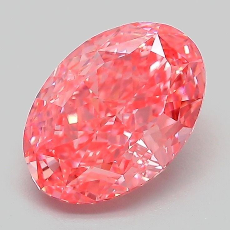 Loose Diamond - OVAL 2.16ct Fancy Vivid Pink VS1: Loose Diamond - OVAL 2.16ct Fancy Vivid Pink VS1 Source: This is a real non-mined Diamond that has been grown in a lab Shape: OVAL Carats: 2.16 Color: Fancy Vivid Pink Certification: IGI Video: