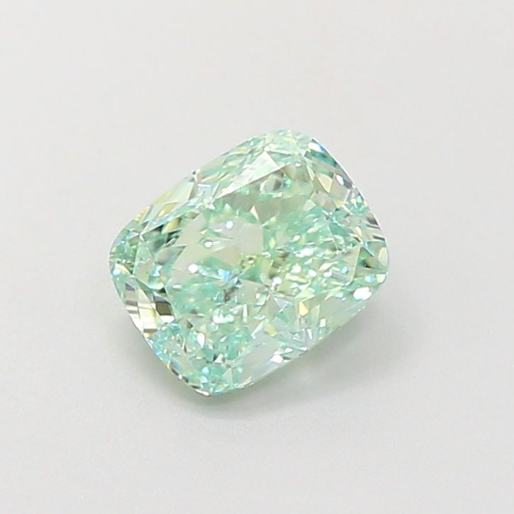 Loose Diamond - CUSHION MODIFIED 1.02ct Fancy Vivid Green VVS1: Loose Diamond - CUSHION MODIFIED 1.02ct Fancy Vivid Green VVS1 Source: This is a real non-mined Diamond that has been grown in a lab Shape: CUSHION MODIFIED Carats: 1.02 Color: Fancy Vivid Green Certi