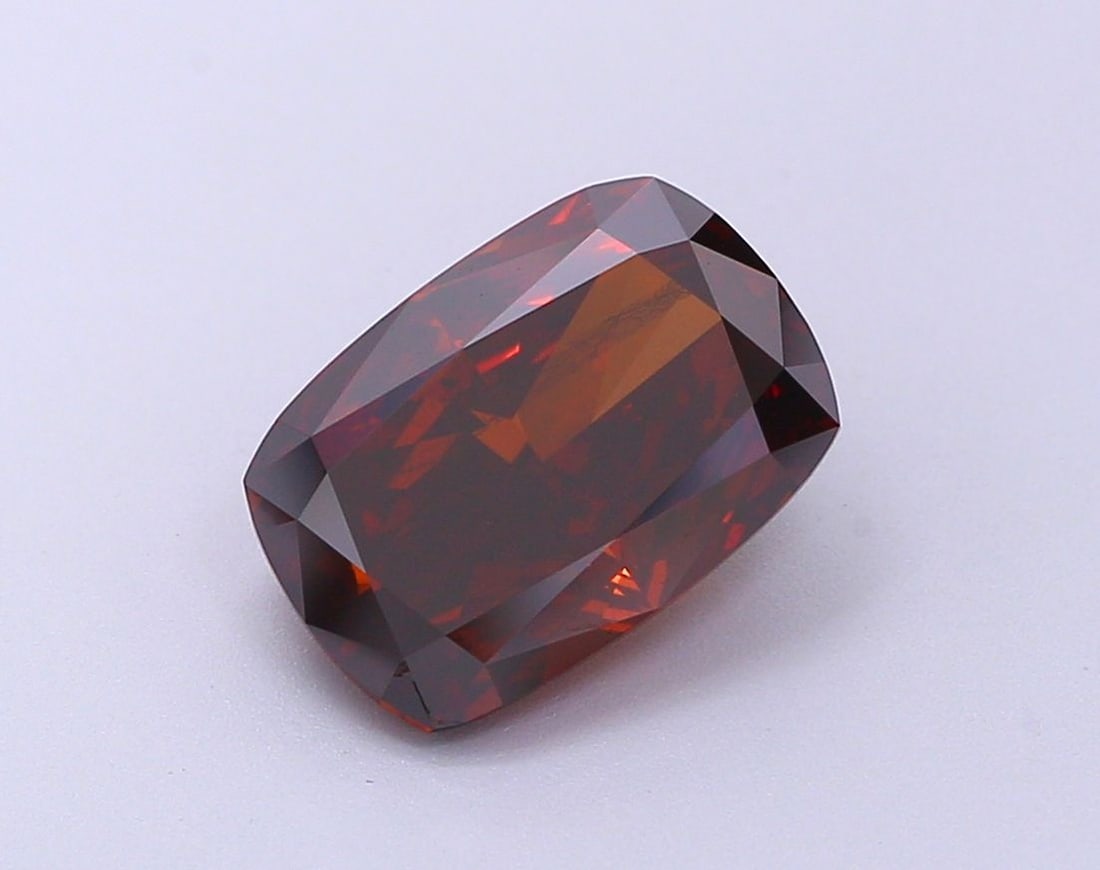 Loose Diamond - CUSHION MODIFIED 2.85ct Fancy Deep Brownish Orange SI2 (1 of 1)