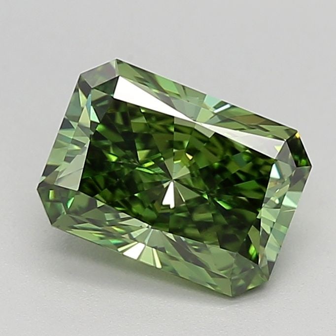 Loose Diamond - RADIANT 1.51ct Fancy Vivid Green VVS2: Loose Diamond - RADIANT 1.51ct Fancy Vivid Green VVS2 Source: This is a real non-mined Diamond that has been grown in a lab Shape: RADIANT Carats: 1.51 Color: Fancy Vivid Green Certification: IGI Vide