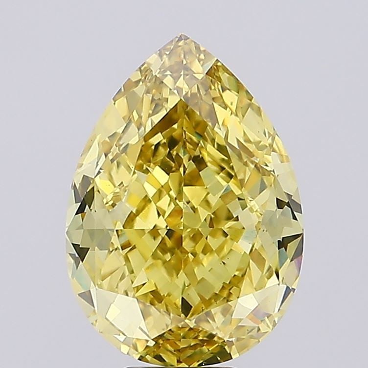 Loose Diamond - PEAR 8.95ct Fancy Vivid Yellow VS1: Loose Diamond - PEAR 8.95ct Fancy Vivid Yellow VS1 Source: This is a real non-mined Diamond that has been grown in a lab Shape: PEAR Carats: 8.95 Color: Fancy Vivid Yellow Certification: NONE Video: