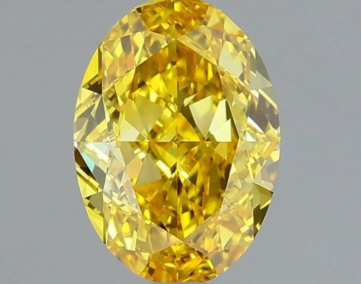 Loose Diamond - OVAL 1.06ct Fancy Vivid Yellow VS1: Loose Diamond - OVAL 1.06ct Fancy Vivid Yellow VS1 Source: This is a real non-mined Diamond that has been grown in a lab Shape: OVAL Carats: 1.06 Color: Fancy Vivid Yellow Certification: IGI Video: