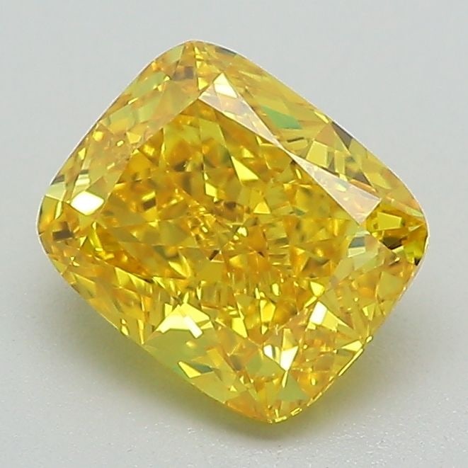 Loose Diamond - CUSHION BRILLIANT 1.35ct Fancy Vivid Yellow VS1: Loose Diamond - CUSHION BRILLIANT 1.35ct Fancy Vivid Yellow VS1 Source: This is a real non-mined Diamond that has been grown in a lab Shape: CUSHION BRILLIANT Carats: 1.35 Color: Fancy Vivid Yellow Ce