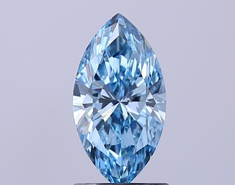 Loose Diamond - MARQUISE 1.08ct Fancy Vivid Blue VVS2: Loose Diamond - MARQUISE 1.08ct Fancy Vivid Blue VVS2 Source: This is a real non-mined Diamond that has been grown in a lab Shape: MARQUISE Carats: 1.08 Color: Fancy Vivid Blue Certification: NONE Vid