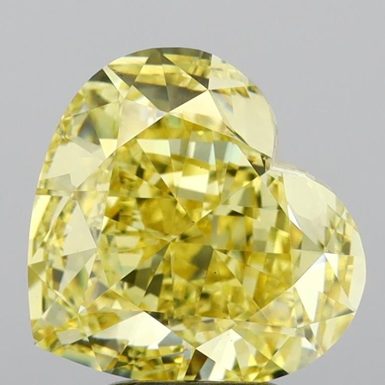 Loose Diamond - HEART 5.07ct Fancy Intense Yellow VS1: Loose Diamond - HEART 5.07ct Fancy Intense Yellow VS1 Source: This is a real non-mined Diamond that has been grown in a lab Shape: HEART Carats: 5.07 Color: Fancy Intense Yellow Certification: IGI Vid