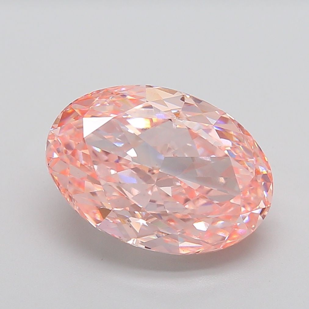 Loose Diamond - OVAL 9.35ct Fancy Vivid Pink VS1: Loose Diamond - OVAL 9.35ct Fancy Vivid Pink VS1 Source: This is a real non-mined Diamond that has been grown in a lab Shape: OVAL Carats: 9.35 Color: Fancy Vivid Pink Certification: IGI Video: