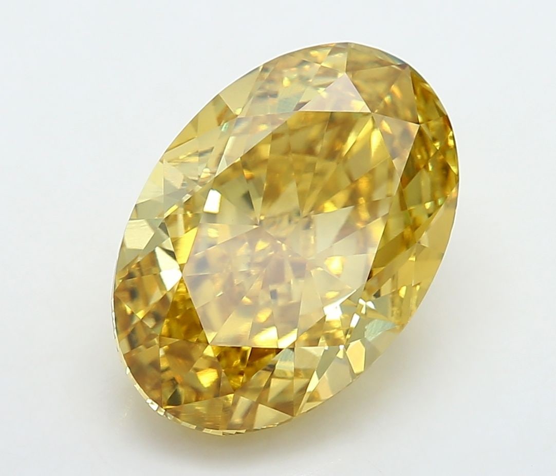 Loose Diamond - OVAL 0.19ct Fancy Intense Yellow VS1: Loose Diamond - OVAL 0.19ct Fancy Intense Yellow VS1 Source: This is a real non-mined Diamond that has been grown in a lab Shape: OVAL Carats: 0.19 Color: Fancy Intense Yellow Certification: NONE Vide