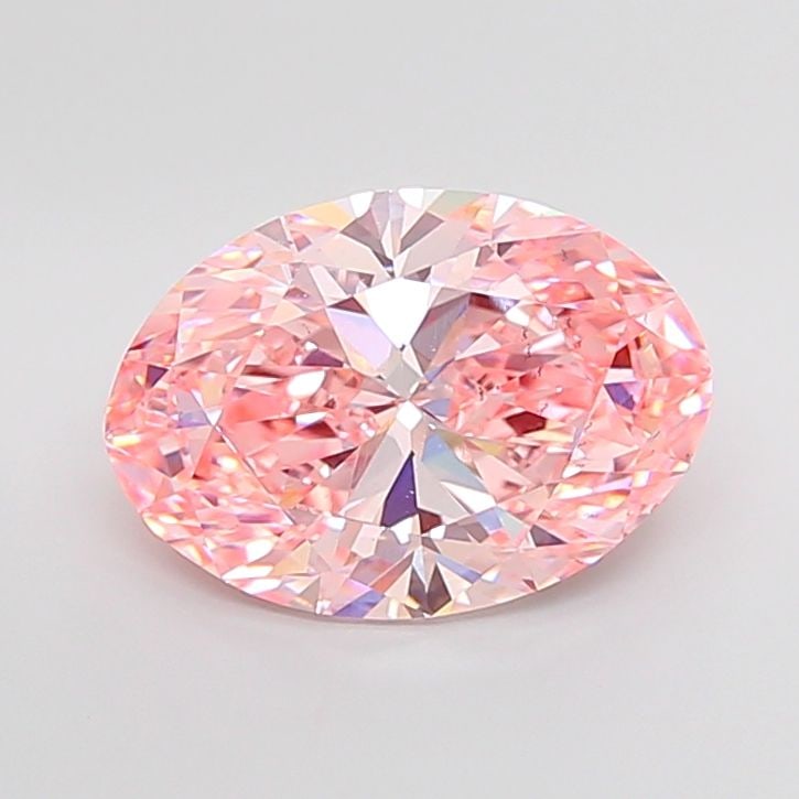 Loose Diamond - OVAL 5.0ct Fancy Vivid Pink SI1: Loose Diamond - OVAL 5.0ct Fancy Vivid Pink SI1 Source: This is a real non-mined Diamond that has been grown in a lab Shape: OVAL Carats: 5.0 Color: Fancy Vivid Pink Certification: IGI Video: