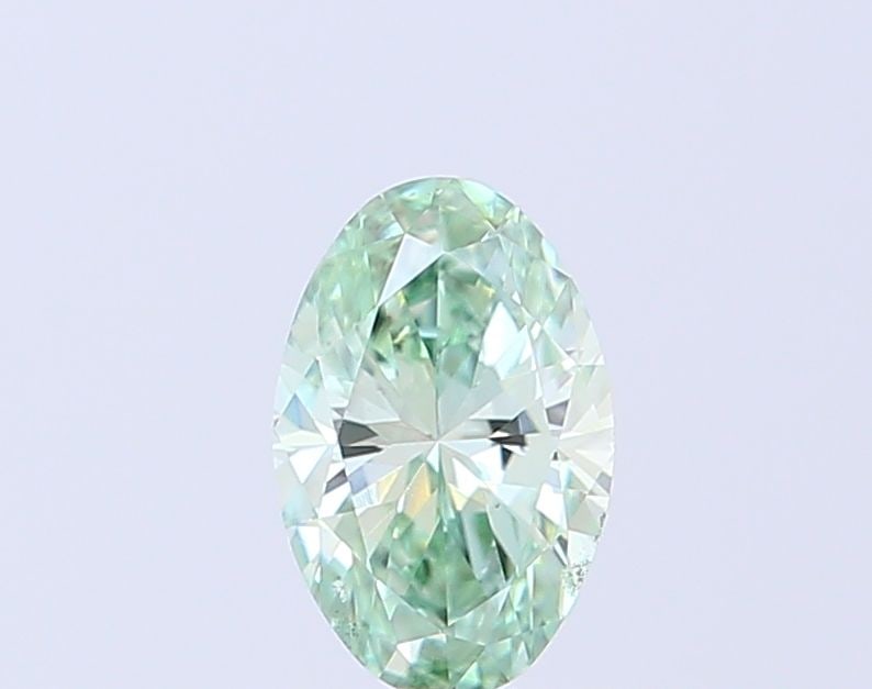 Loose Diamond - OVAL 0.51ct Fancy Green SI1: Loose Diamond - OVAL 0.51ct Fancy Green SI1 Source: This is a real non-mined Diamond that has been grown in a lab Shape: OVAL Carats: 0.51 Color: Fancy Green Certification: NONE Video: