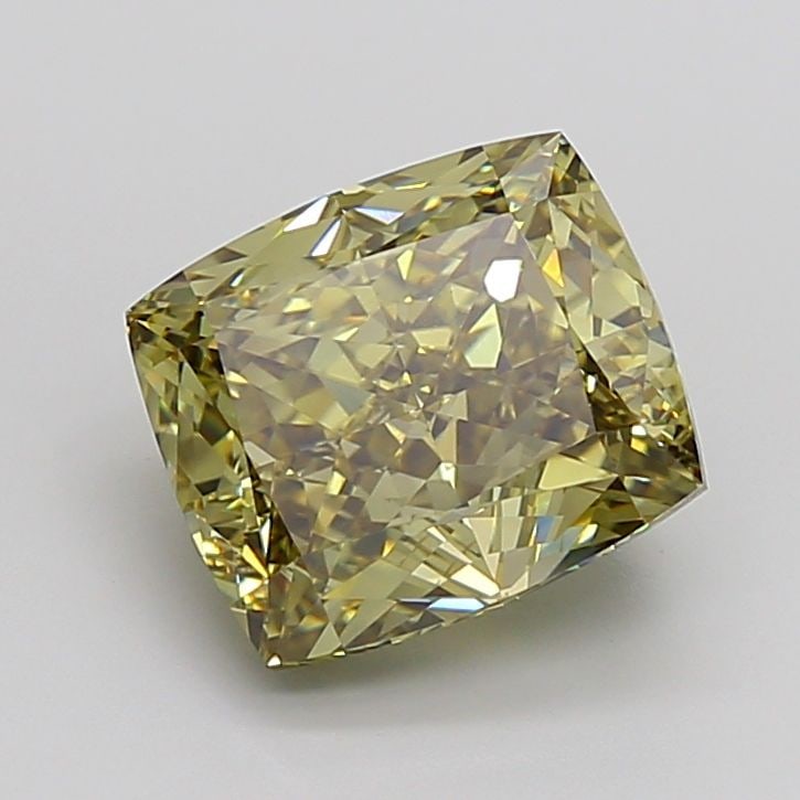 Loose Diamond - CUSHION BRILLIANT 6.57ct Fancy Intense Gray Yellow VS1: Loose Diamond - CUSHION BRILLIANT 6.57ct Fancy Intense Gray Yellow VS1 Source: This is a real non-mined Diamond that has been grown in a lab Shape: CUSHION BRILLIANT Carats: 6.57 Color: Fancy Intense