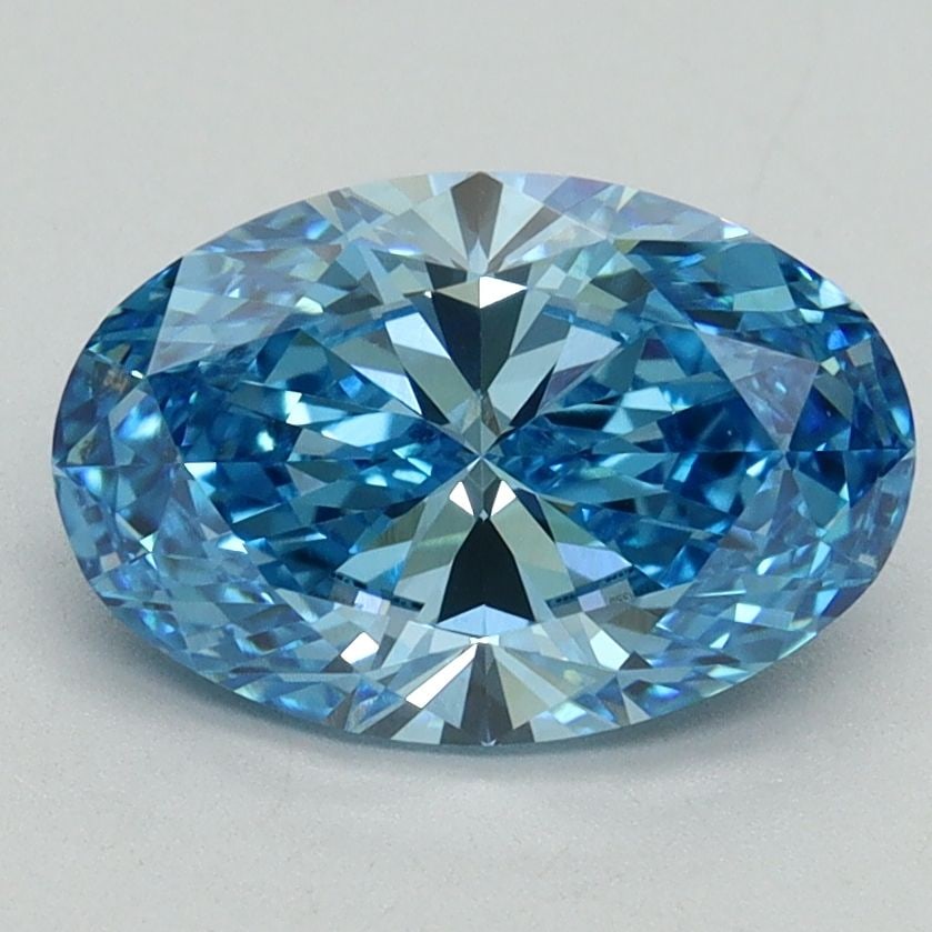Loose Diamond - OVAL 2.01ct Fancy Vivid Blue VS1: Loose Diamond - OVAL 2.01ct Fancy Vivid Blue VS1 Source: This is a real non-mined Diamond that has been grown in a lab Shape: OVAL Carats: 2.01 Color: Fancy Vivid Blue Certification: IGI Video: