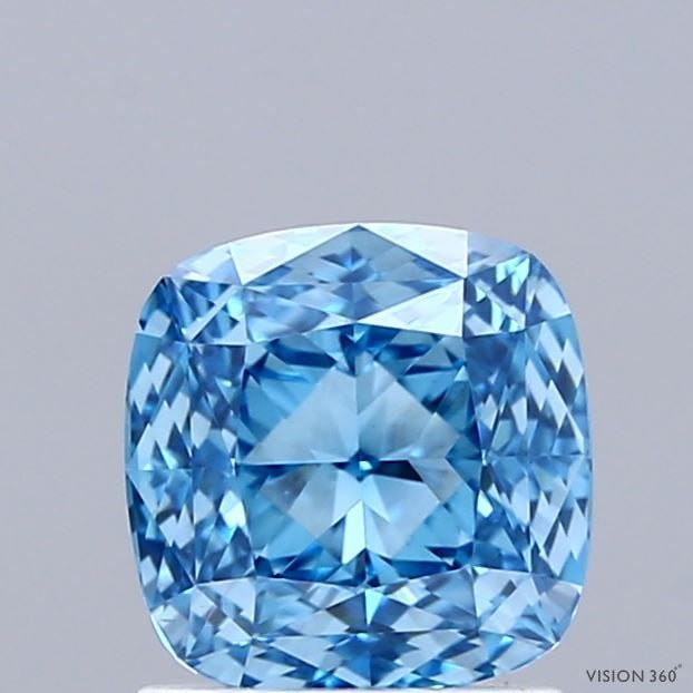 Loose Diamond - CUSHION MODIFIED 1.4ct Fancy Vivid Blue VS1: Loose Diamond - CUSHION MODIFIED 1.4ct Fancy Vivid Blue VS1 Source: This is a real non-mined Diamond that has been grown in a lab Shape: CUSHION MODIFIED Carats: 1.4 Color: Fancy Vivid Blue Certificat