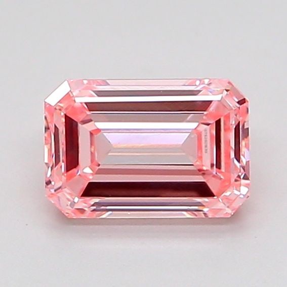 Loose Diamond - EMERALD 0.97ct Fancy Intense Pink VVS2: Loose Diamond - EMERALD 0.97ct Fancy Intense Pink VVS2 Source: This is a real non-mined Diamond that has been grown in a lab Shape: EMERALD Carats: 0.97 Color: Fancy Intense Pink Certification: IGI Vi