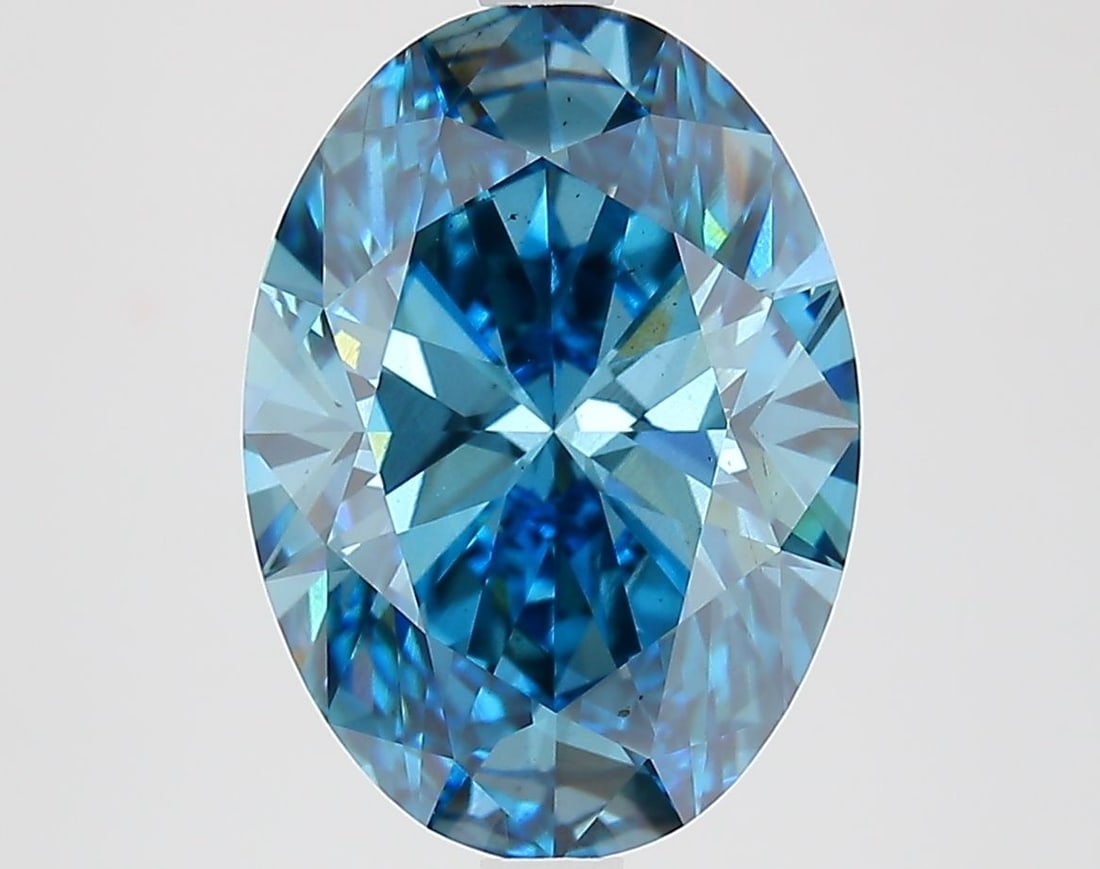 Loose Diamond - OVAL 5.01ct Fancy Vivid Blue VS2: Loose Diamond - OVAL 5.01ct Fancy Vivid Blue VS2 Source: This is a real non-mined Diamond that has been grown in a lab Shape: OVAL Carats: 5.01 Color: Fancy Vivid Blue Certification: IGI Video: