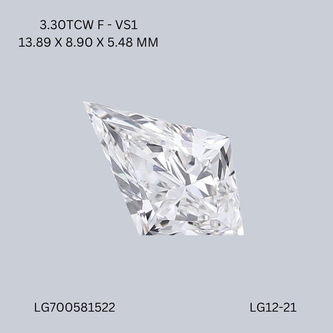 Loose Diamond - KITE 3.3ct F VS1 (1 of 1)