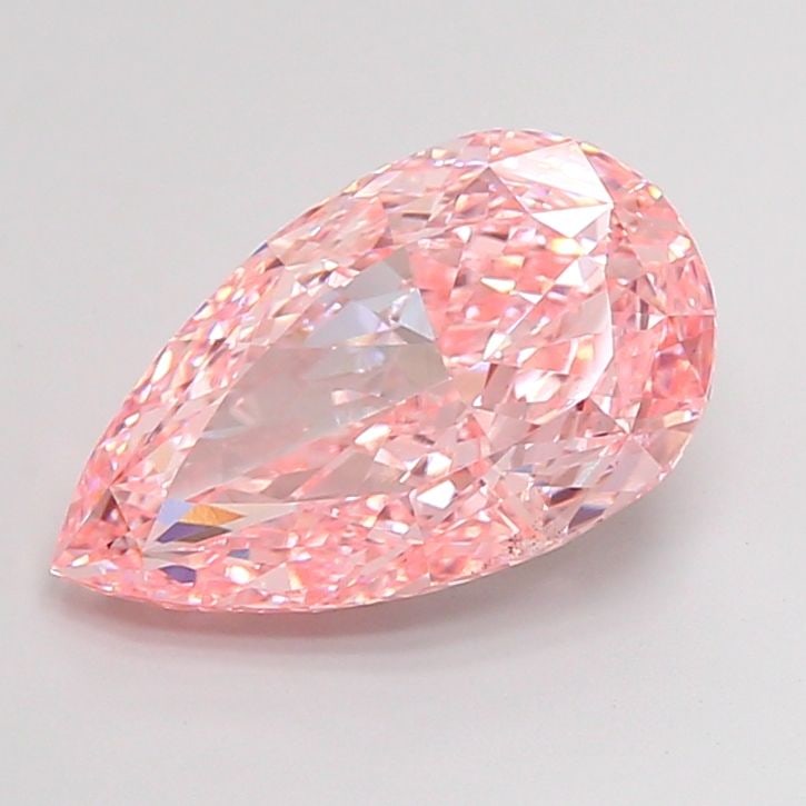 Loose Diamond - PEAR 5.03ct Fancy Vivid Pink VS2: Loose Diamond - PEAR 5.03ct Fancy Vivid Pink VS2 Source: This is a real non-mined Diamond that has been grown in a lab Shape: PEAR Carats: 5.03 Color: Fancy Vivid Pink Certification: IGI Video: