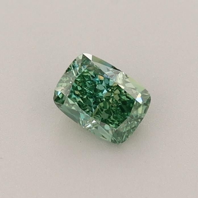 Loose Diamond - CUSHION BRILLIANT 0.39ct Fancy Vivid Green VS2: Loose Diamond - CUSHION BRILLIANT 0.39ct Fancy Vivid Green VS2 Source: This is a real non-mined Diamond that has been grown in a lab Shape: CUSHION BRILLIANT Carats: 0.39 Color: Fancy Vivid Green Cert