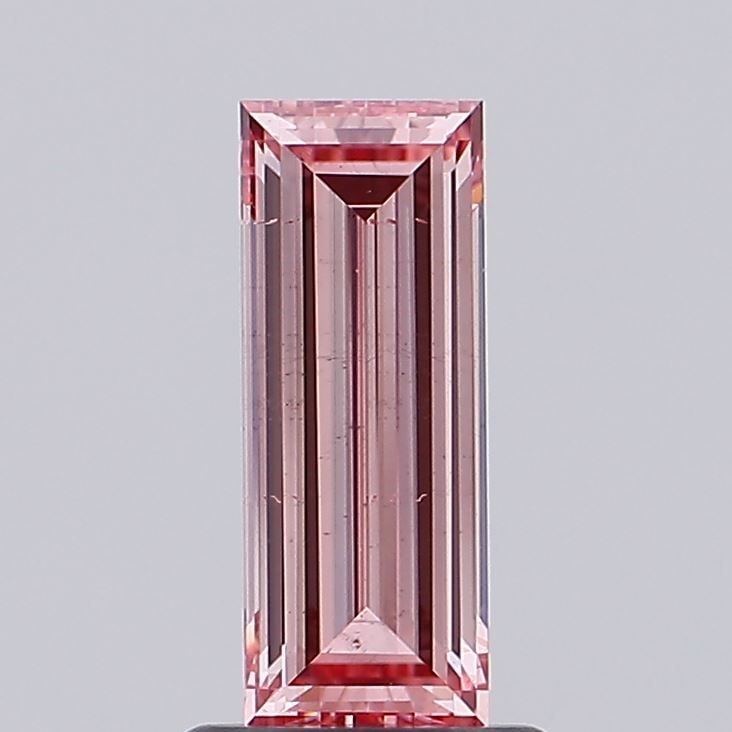 Loose Diamond - BAGUETTE 1.04ct Fancy Intense Pink VS2: Loose Diamond - BAGUETTE 1.04ct Fancy Intense Pink VS2 Source: This is a real non-mined Diamond that has been grown in a lab Shape: BAGUETTE Carats: 1.04 Color: Fancy Intense Pink Certification: IGI