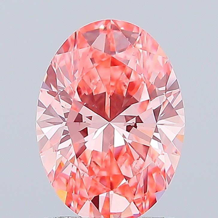 Loose Diamond - OVAL 1.53ct Fancy Vivid Pink VS1: Loose Diamond - OVAL 1.53ct Fancy Vivid Pink VS1 Source: This is a real non-mined Diamond that has been grown in a lab Shape: OVAL Carats: 1.53 Color: Fancy Vivid Pink Certification: IGI Video: