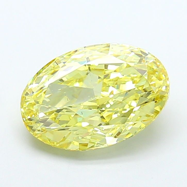 Loose Diamond - OVAL 5.02ct Fancy Intense Yellow VS2: Loose Diamond - OVAL 5.02ct Fancy Intense Yellow VS2 Source: This is a real non-mined Diamond that has been grown in a lab Shape: OVAL Carats: 5.02 Color: Fancy Intense Yellow Certification: IGI Video